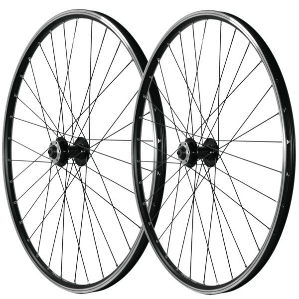 Paire de roues Rodi viper 19 28 - 32 rayons - Support de disque de frein 6 boulons - 8 9 10 11 vitesses - noir - blocage rapide