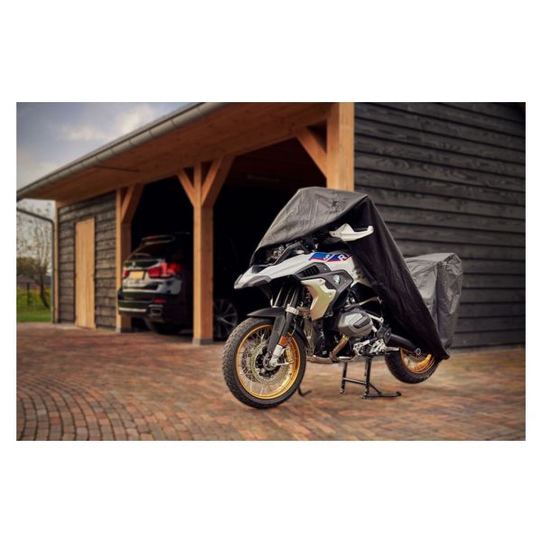 DS couvre la couverture de moto alfa large - avec fenêtre de plaque d'immatriculation