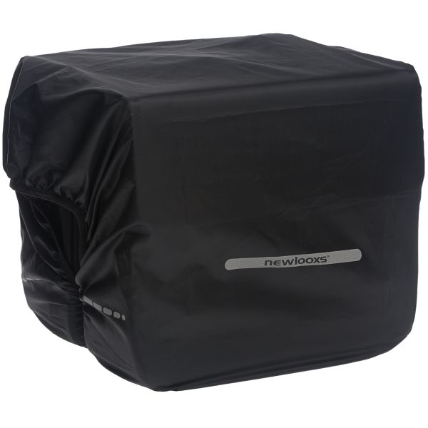 Nouveau couvercle de pluie LOOXS DUBBEL - Sac à vélo en polyester imperméable noir - Réflexion - 40x97 cm