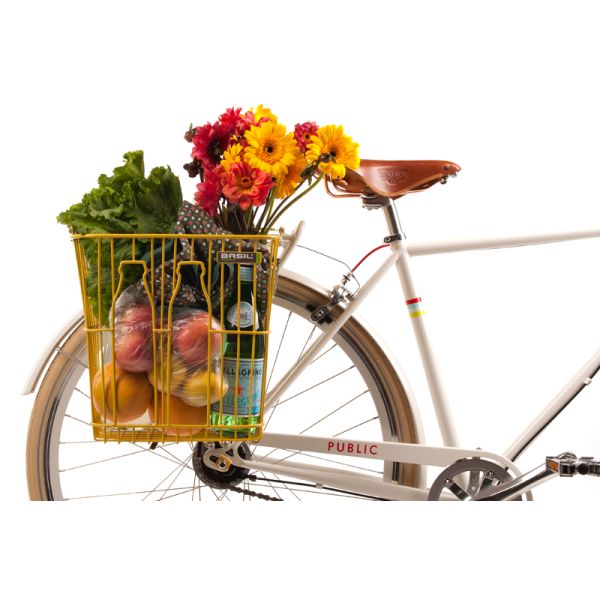 Panier de bouteille de basilic - Panier à vélo - à l'arrière - Zwart