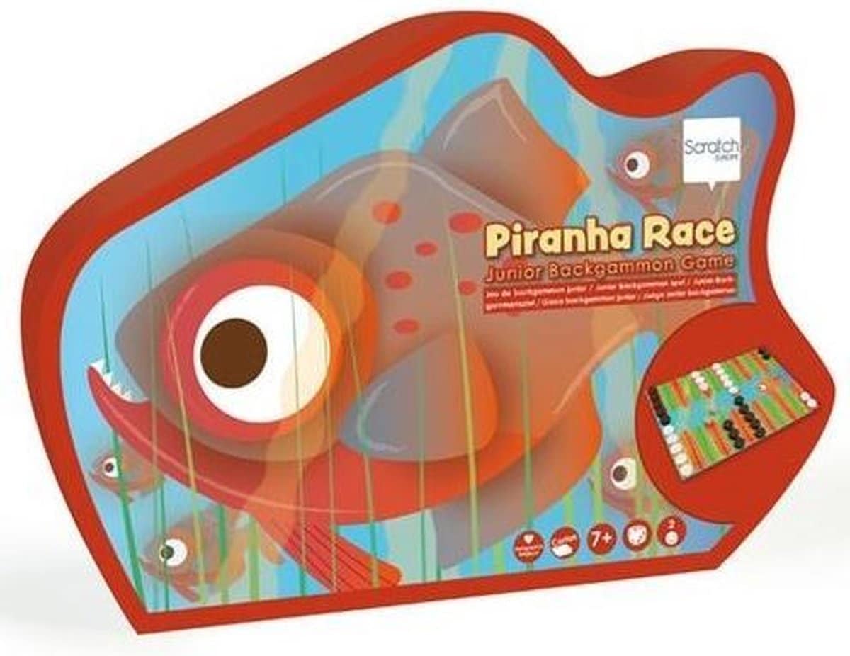 Jeu de dames de backgammon junior, course de piranha