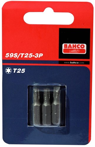 Bahco x3 embouts t20 25mm 1 4 portes standard. | 59s t20-3p
