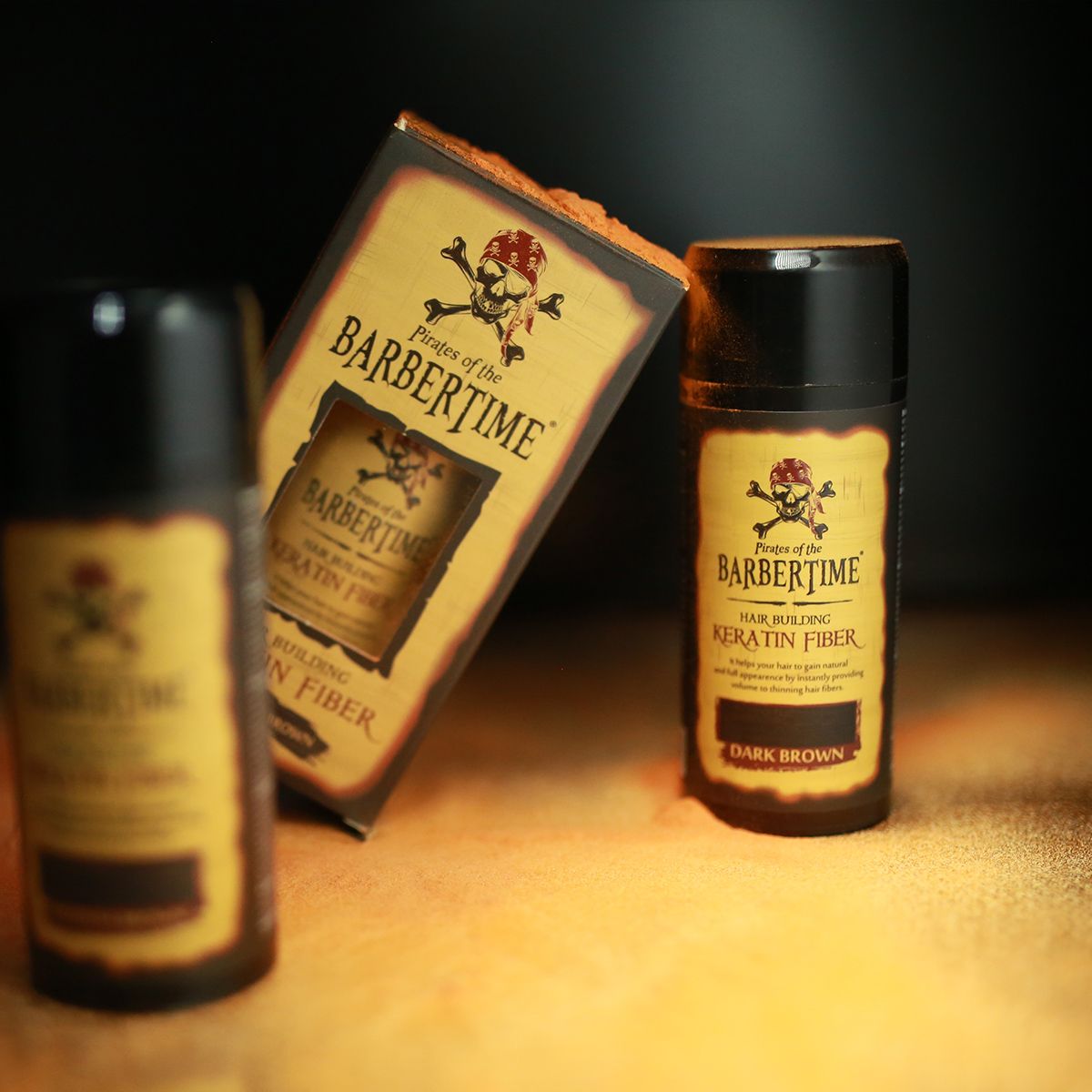Barbertime renforcement capillaire fibre kératinique châtain foncé 21gr.