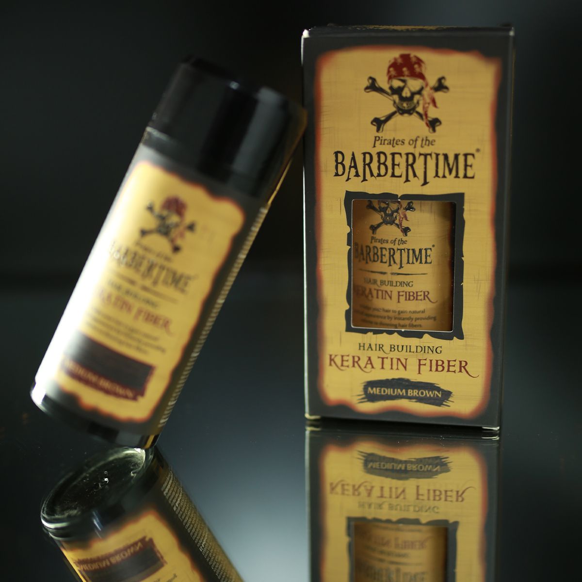 Barbertime renforcement capillaire fibre kératinique châtain moyen 21gr.