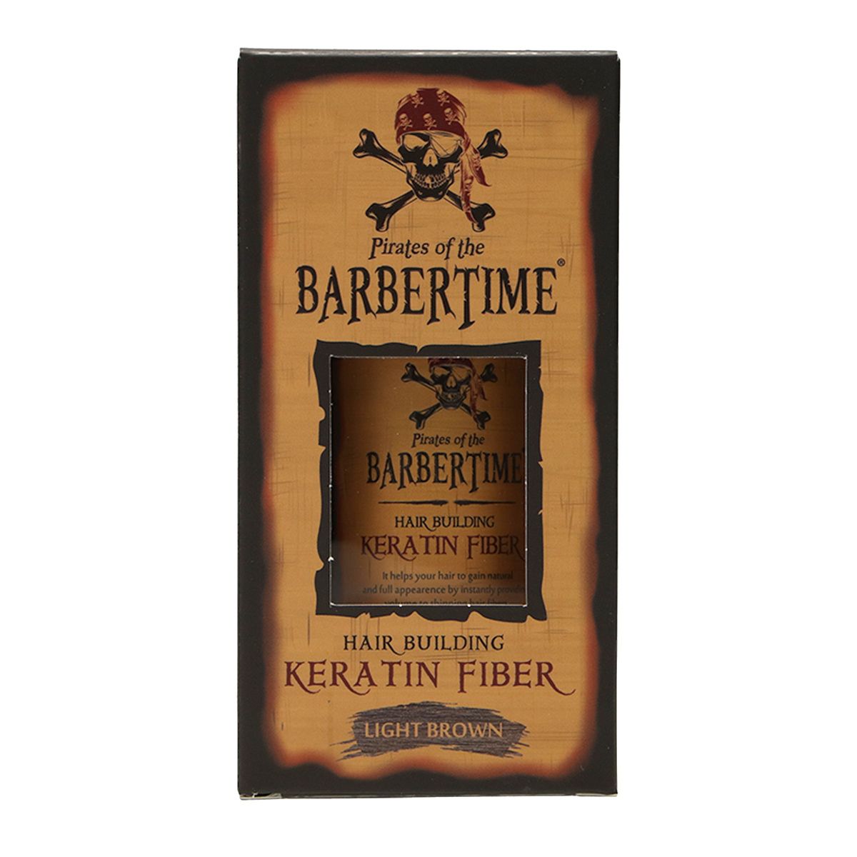 Barbertime renforcement capillaire fibre kératinique châtain clair 21gr.