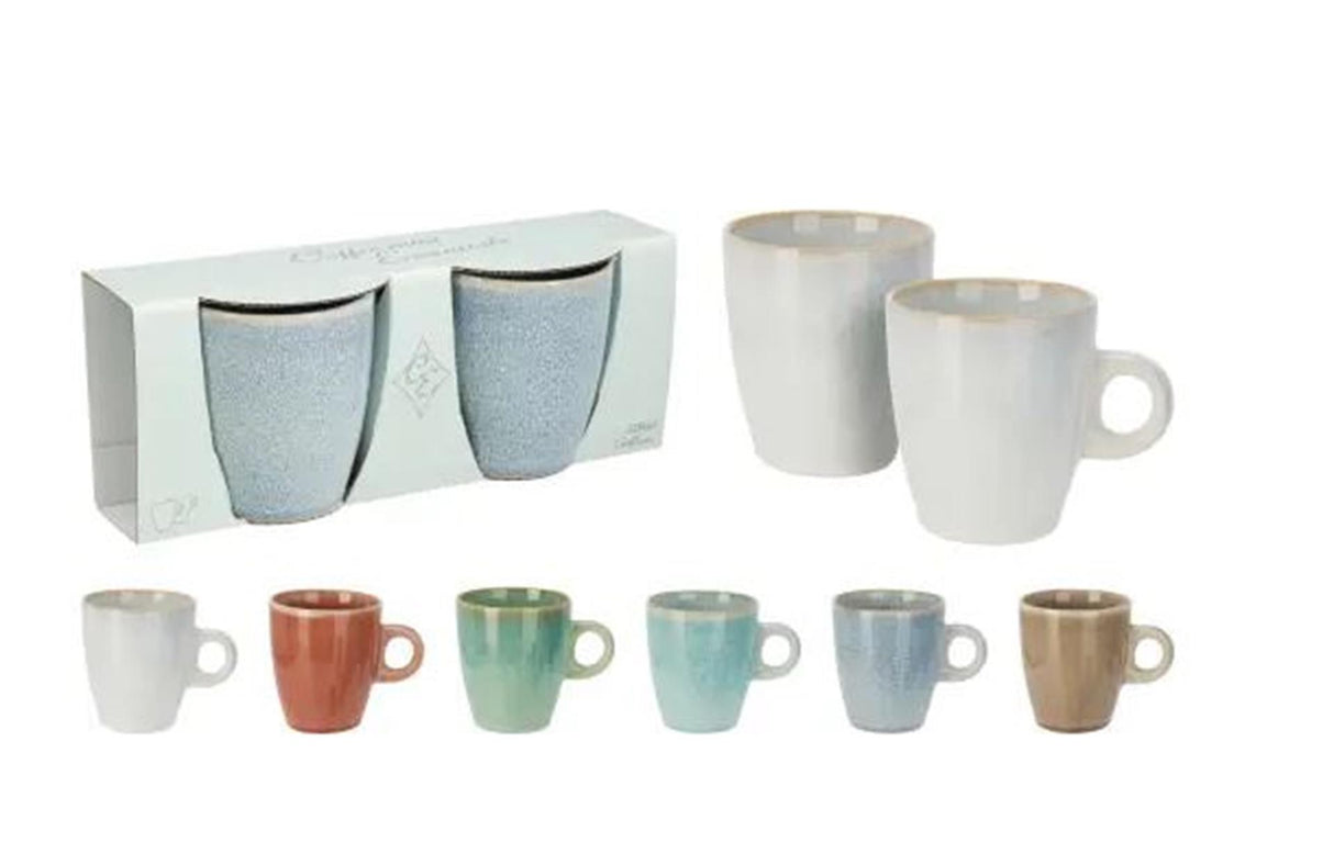 Excellente tasse d'articles ménagers en faïence 220ml, lot de 2 pièces
