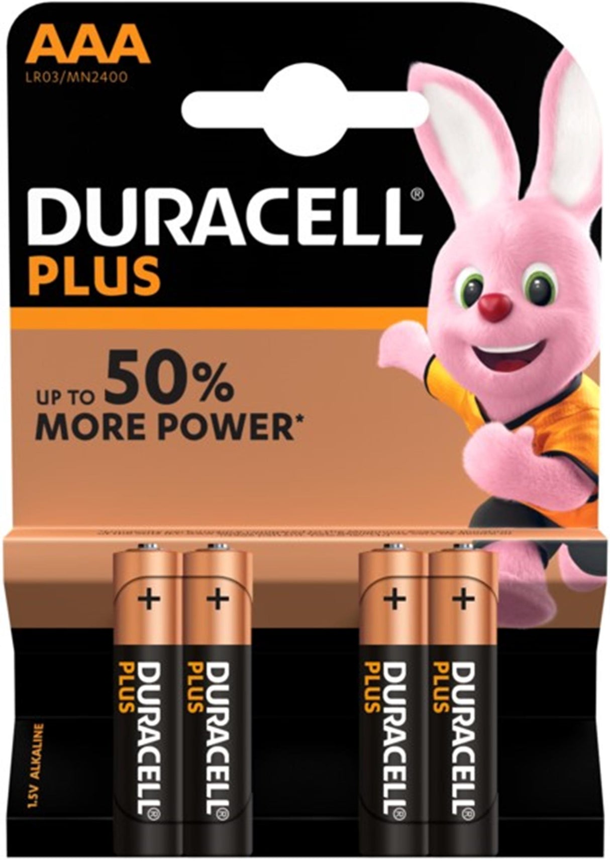 Duracell plus power duralock alcalin aaa lr03 blister a 4 pièces