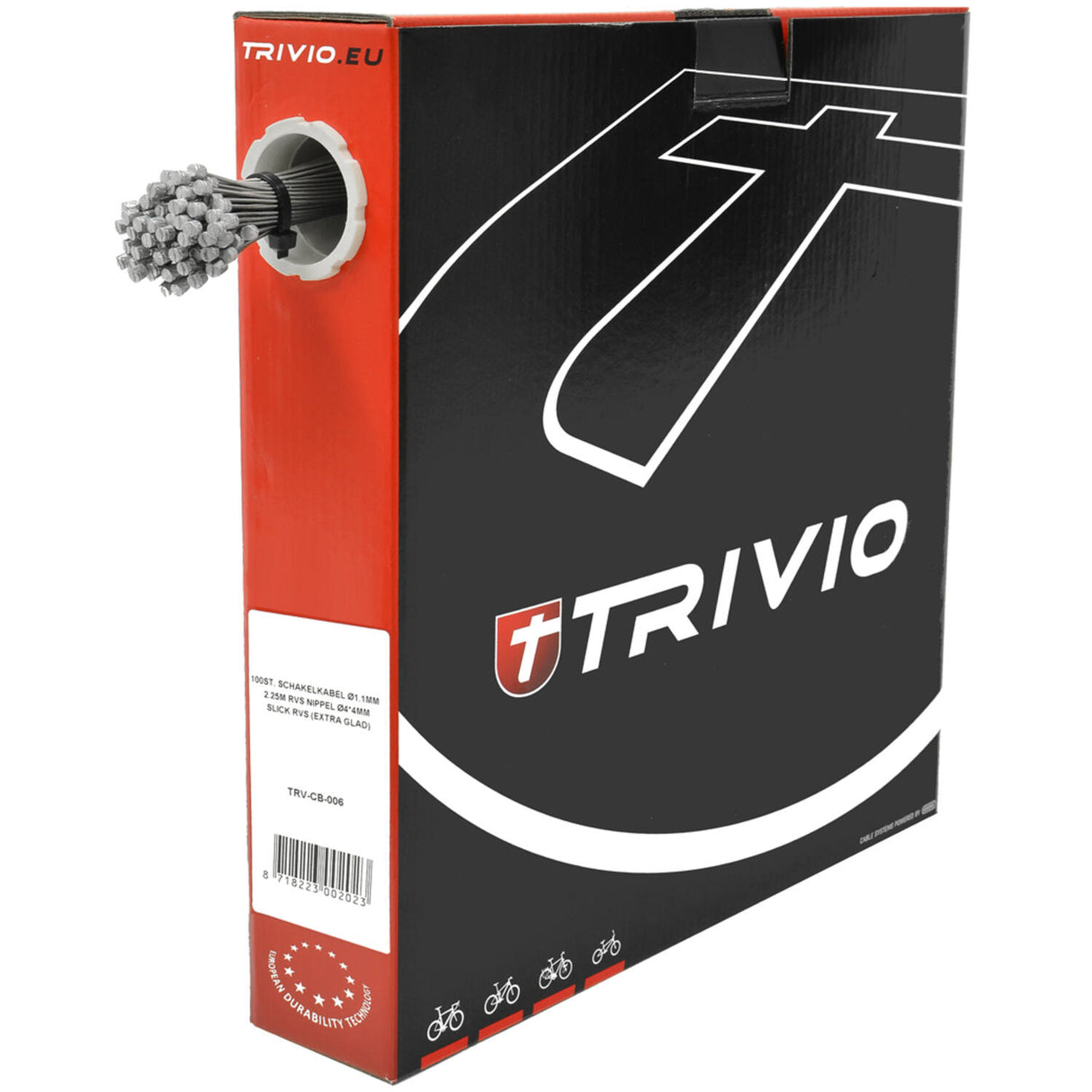 Trivio - câble intérieur de dérailleur acier inoxydable slick 1,1x2250mm - 100 pcs.