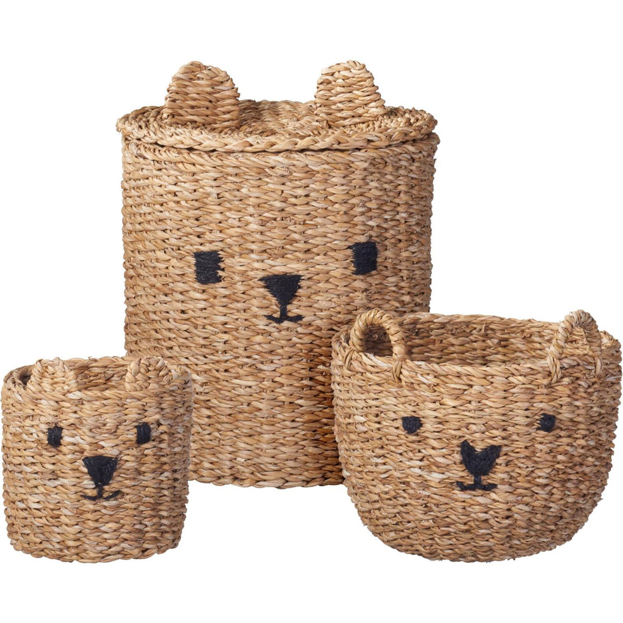 Ensemble de paniers de rangement de style maison, 3 pièces