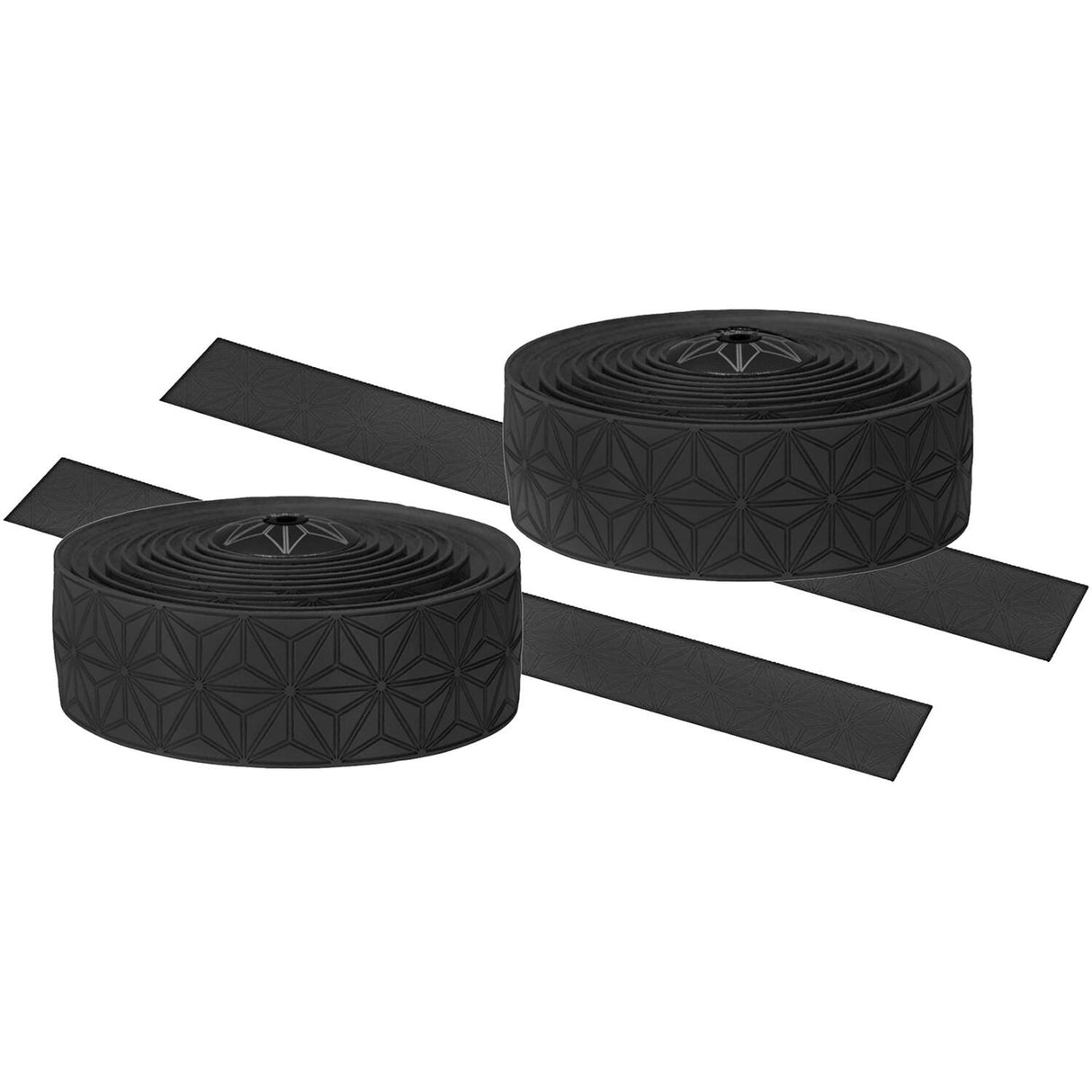 Supacaz Super Sticky Kush Single Color Direering Ruban Black y compris le bouchon de direction en aluminium