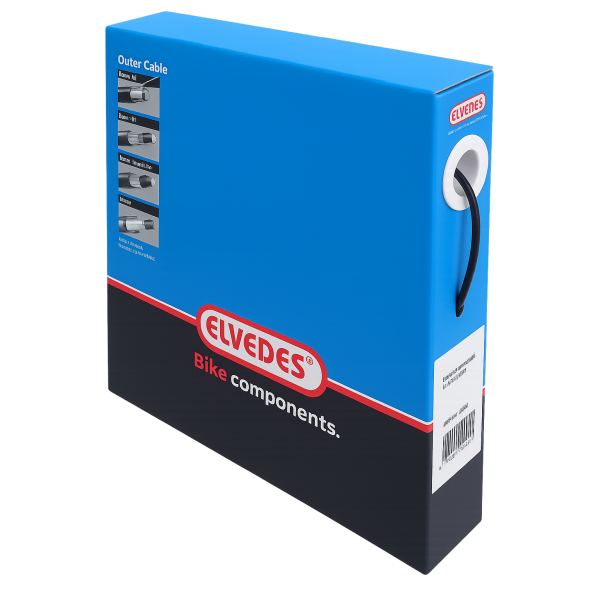 Communiquez le câble extérieur Elvedes avec doublure 30 mètres Ø4,2 mm - noir (30 mètres dans la boîte)
