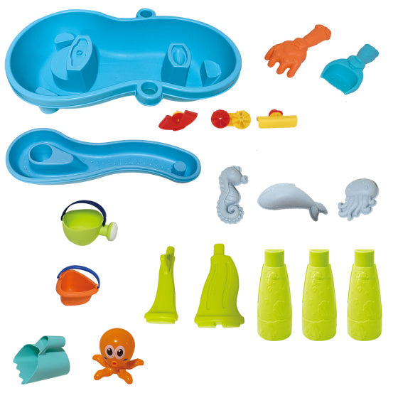 Jouets de plage de sable et de nappe phréatique avec accessoires 19 pièces