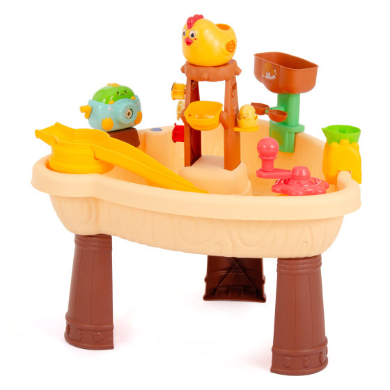 Jouets de plage table de sable et d'eau avec accessoires 29 pièces