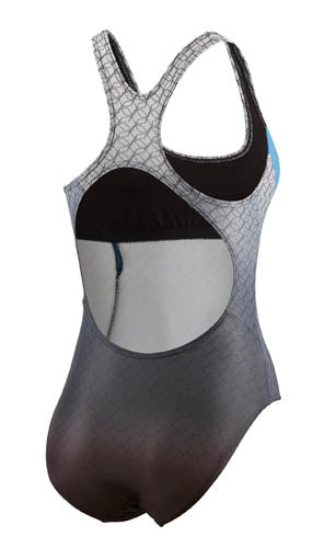 Becco Bathing Costume dames polyester gris bleu taille 46