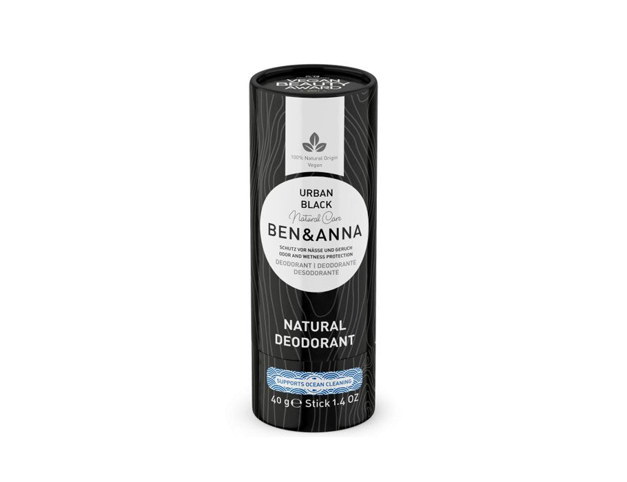 Déodorant Ben Anna en tube de papier - noir urbain - 40 grammes