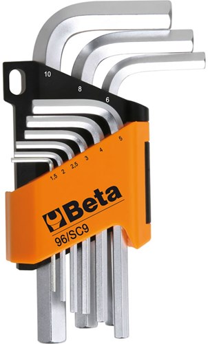 Beta tools jeu de clés hexagonales 96 sc9 acier 000960374 9 pièces