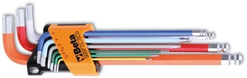 Beta 96bp-cl sc9 Jeu de 9 clés hexagonales à angle droit | coloré - 000961619 000961619