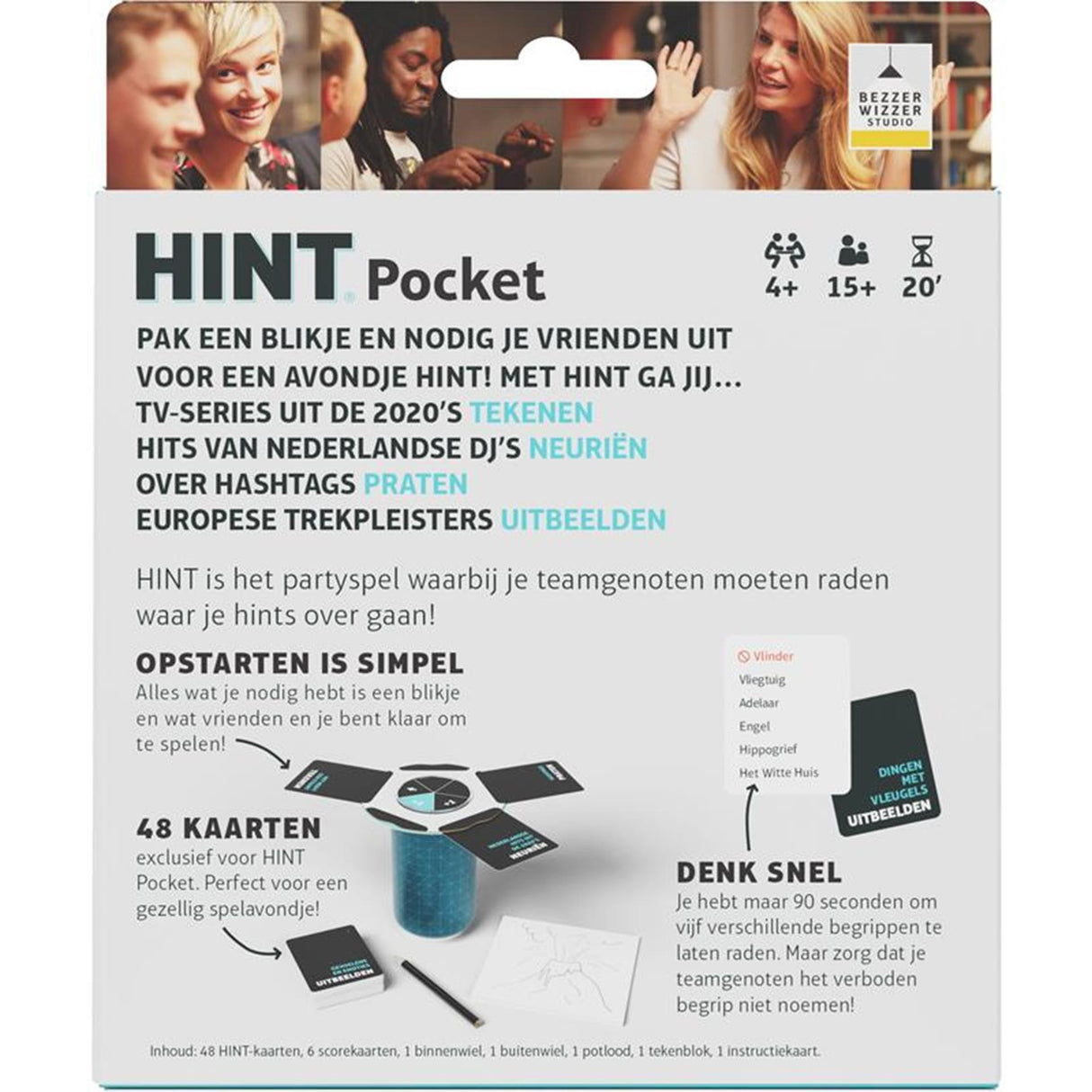 Jeu de société de poche à indices Bezzerwizzer