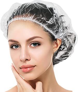 Bonnet de douche Bath fun jetable 5 pièces transparent