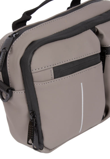 Sacoche de guidon Bike Splash déperlante avec bandoulière 3l taupe
