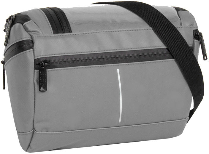 Sacoche de guidon Bike Splash hydrofuge avec bandoulière 5l gris