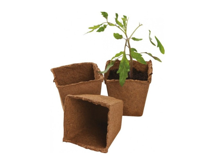 Pots de culture guirlande - carrés - biodégradables - 48 pcs
