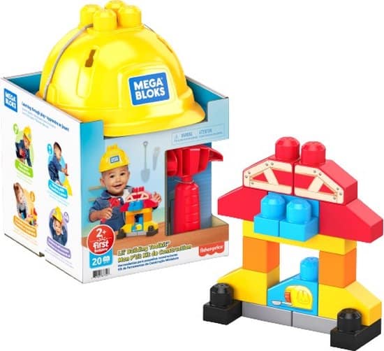 Otto Simon Fisher Price - Casque de construction Mega Bloks avec 20 pièces de construction