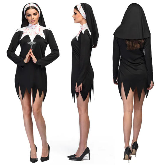 Boland sanglante non costume dames noires blanc taille 40 42 (m)
