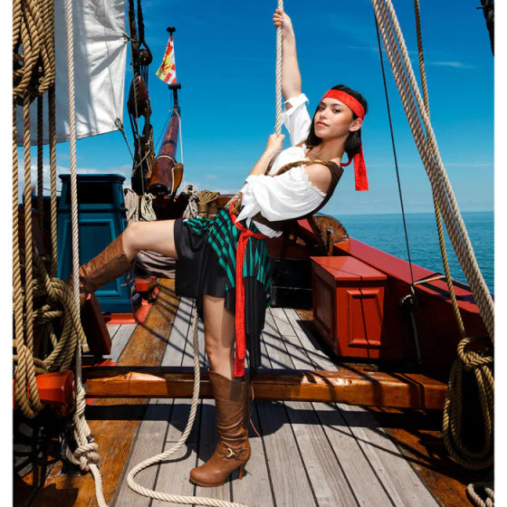 Boland Pirate Storm Costume Medames Black White Taille 36 38