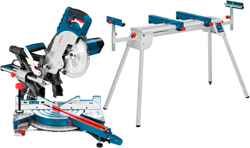 Scie à tronçonner Bosch bleue GCM 8 SJL | 216mm 1600w | + châssis gta 2600 - 0615990fv8