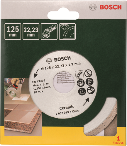 Bosch accessoires disque à tronçonner diamanté pour carreaux de céramique, 125 mm ø - 2607019473