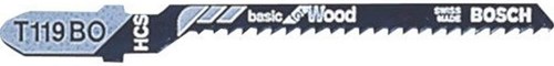 Bosch accessoires 5x basic pour lame de scie sauteuse à bois t119bo - 2608630310