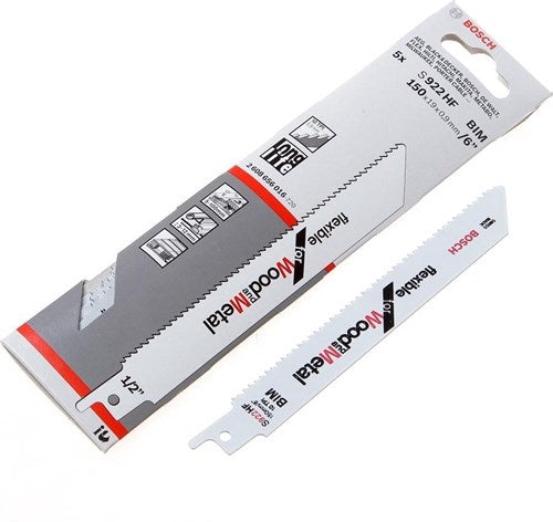 Accessoires Bosch 5x lame de scie alternative flexible pour bois et métal s922hf - 2608656016