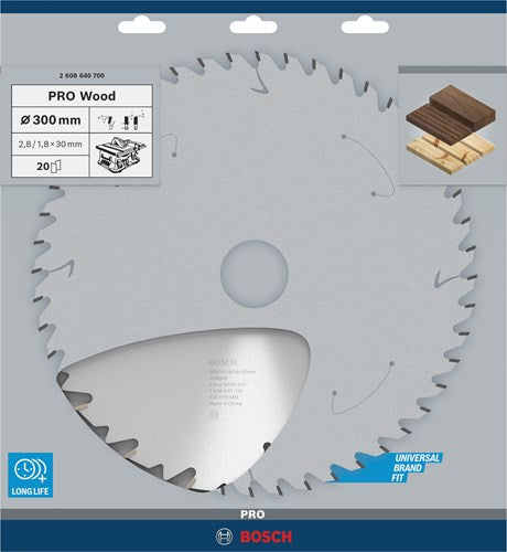 Bosch accessoires cirkzb constr. wood t st 300x30x2,8 20t wz