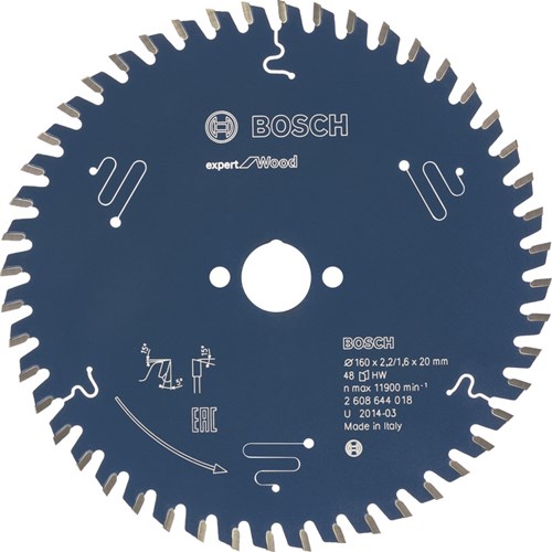 Bosch accessoires lame de scie circulaire expert pour bois 165x30x2,6 1,6x48t - 2608644027