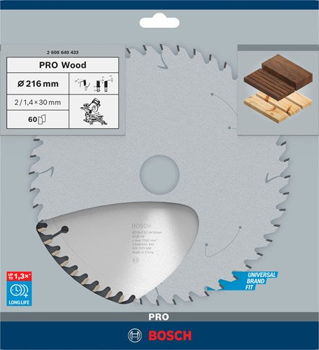 Accessoires Bosch lame de scie circulaire à bois bosch pro, 216 x 2 x 30 mm