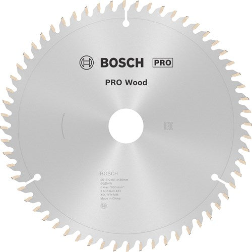 Accessoires Bosch lame de scie circulaire à bois bosch pro, 216 x 2 x 30 mm