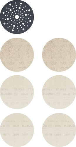 Accessoires Bosch bosch expert m480 - kit de ponçage pour ponceuses excentriques - 150 mm - contrôle des particules bosch - acier inoxydable