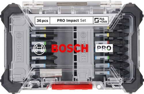 Jeu d'embouts de tournevis à percussion Bosch Prof Pro, jeu d'embouts de 36 pièces