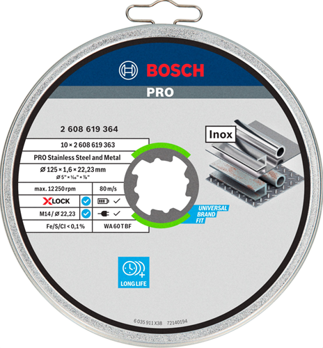 Bosch accessoires meule x-lock sphinox 10x125x1,6 mm - 2608619364