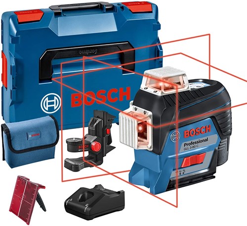 Laser lignes croisées Bosch bleu GLL 3-80 C + support BM1 en L-Boxx - 0601063R02