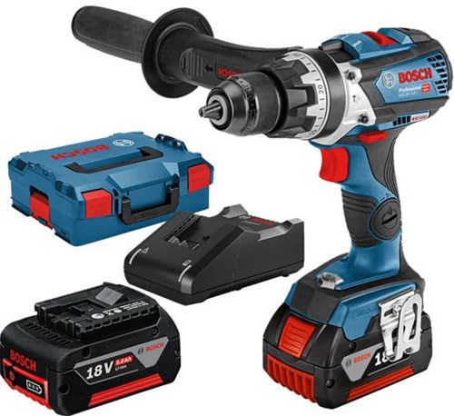 Bosch bleu gsb 18v-110 c professionnel | perceuse à percussion sans fil | 2x 18v 5.0ah li-ion dans l-boxx - 06019g030d