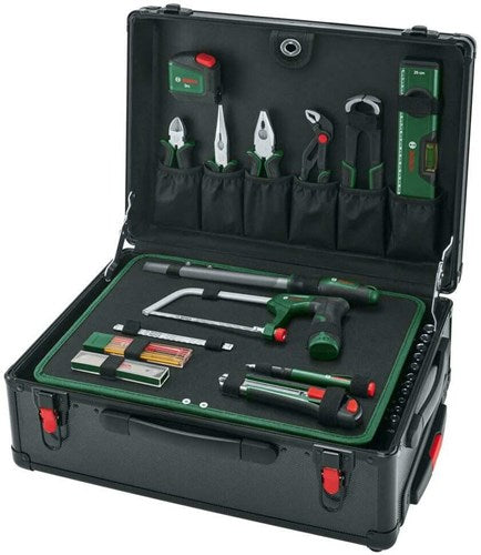 Bosch groen gereedschapkofferset op wieltjes | 119-delig - 1600a02zb4