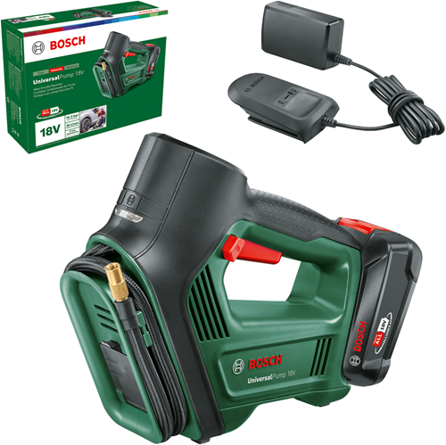 Bosch vert bosch universalpump compresseur 18v - 10,3 bar - avec batterie 18 v et chargeur