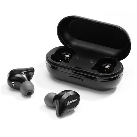 Écouteurs stéréo sans fil Bluetooth Boya BY-AP1 noirs