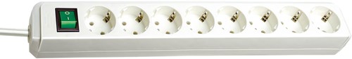 Brennerstuhl prise eco-line avec interrupteur 8 prises blanc 3m h05vv-f 3g1.5 - 1159320018