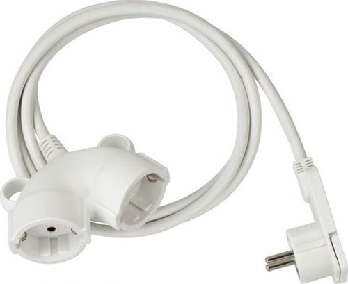 Ngk Brennerstuhl en plastique de haute qualité | avec fiche plate | 5 mètres | blanc - 1161820225