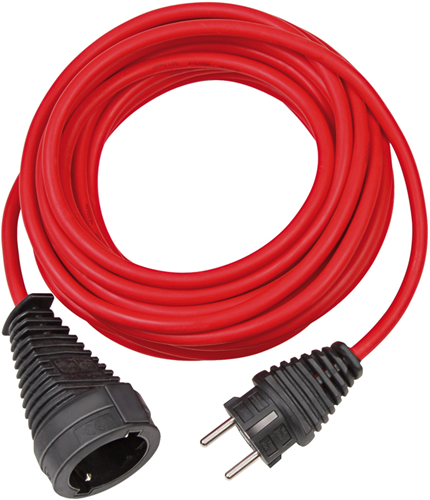 Rallonge en plastique de qualité Brennerstuhl | 5m | rouge | h05vv-f 3g1.5 fr - 1167454