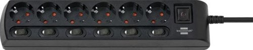 Brennenstuhl Stand de socket commutable individuellement 6 fois noir