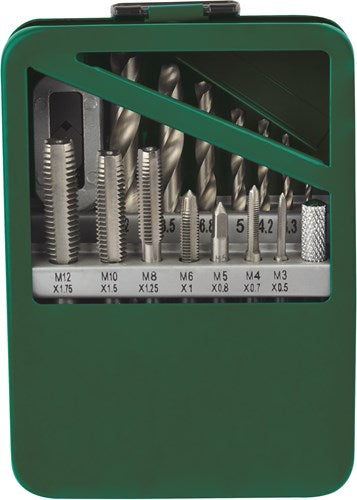 Brüder Mannesmann jeu de tarauds à main 15 pièces (hobby) - 53215